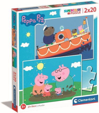 Puzzle 2 x 20 pièces Peppa Pig Clementoni
