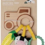 Hochet en Bois Tracteur Ferme Little Big Friends